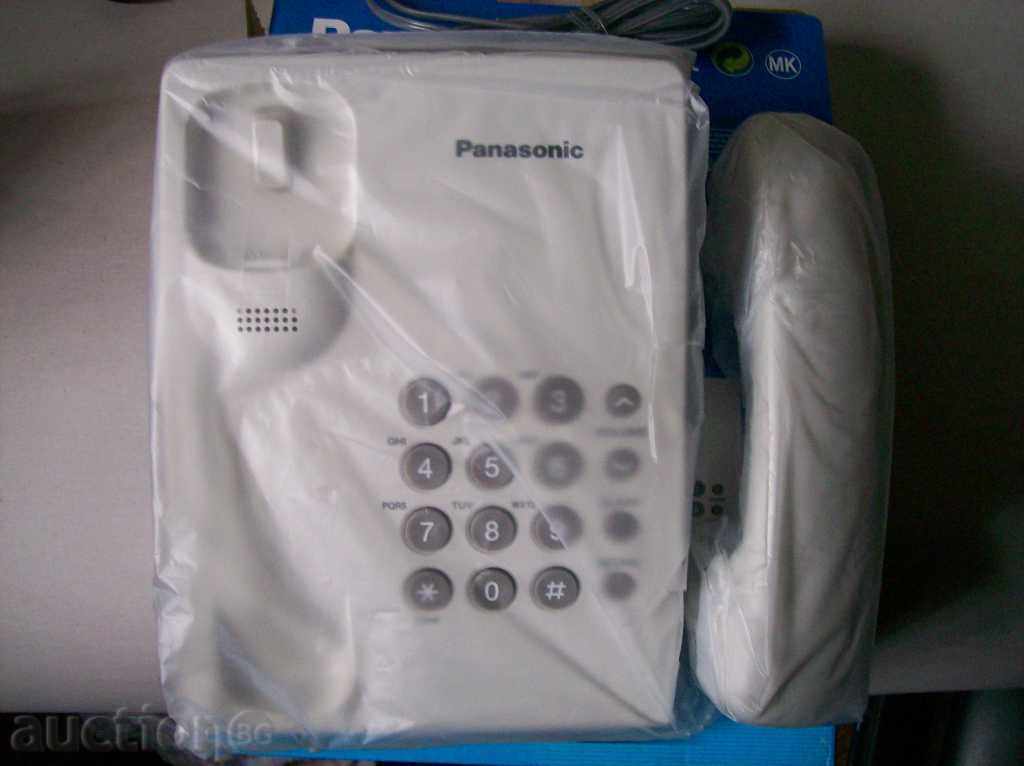Нов телефон Panasonic - бял