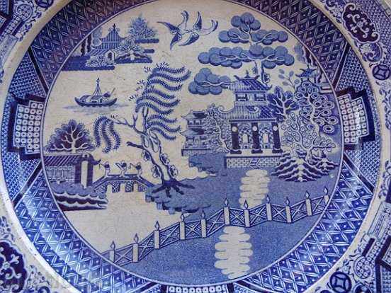 porțelan, placă, serviciu de engleză veche tavă - 6