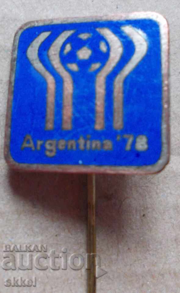 Fotbal Insigna Cupa Mondială 1978 semn de fotbal smalt