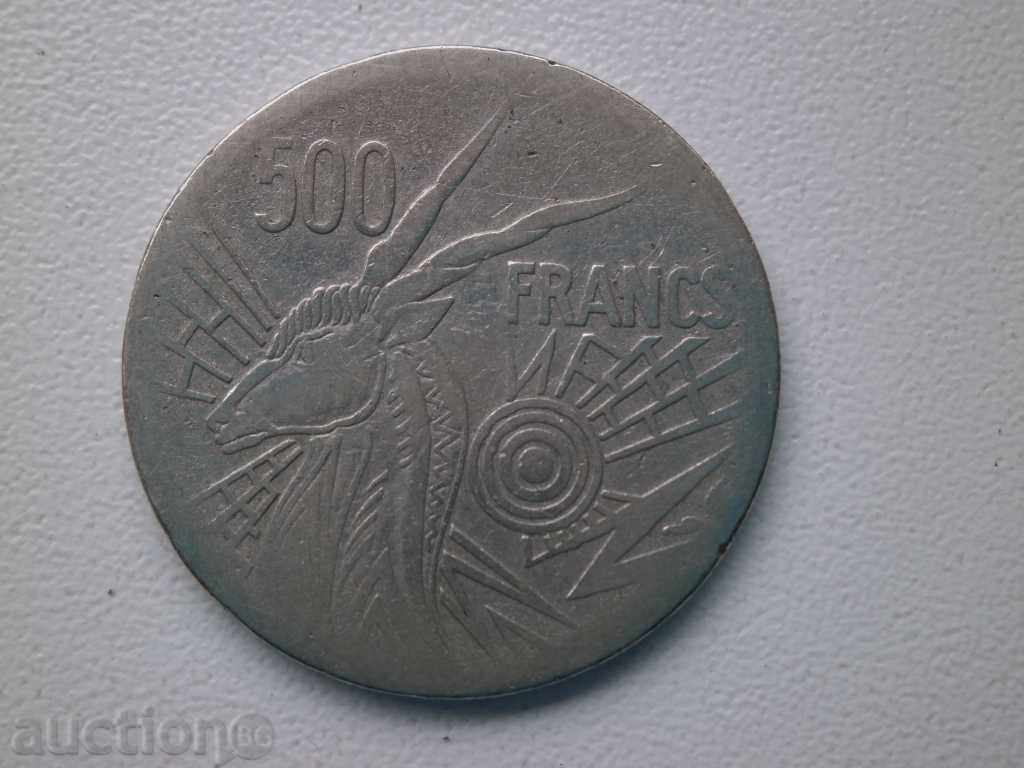 Central African Republic - 500 francs C - 1979, 91 m with price 37.00 BGN | € 18.92