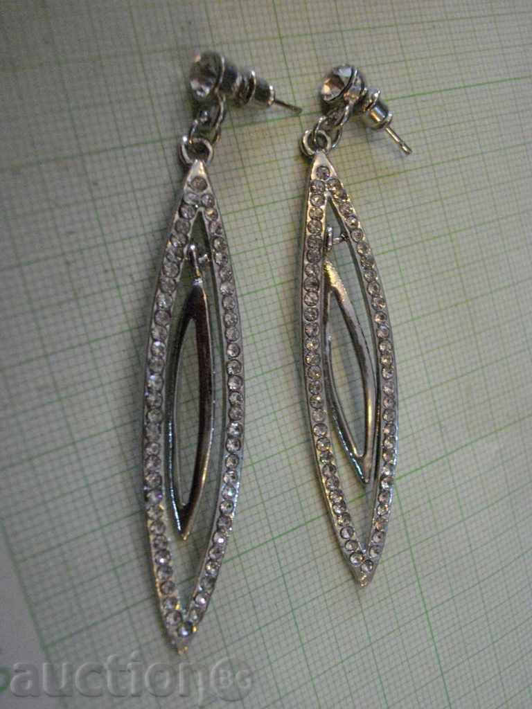 Earrings imitation jewelery inlaid with stones - 5 Earrings imitation jewelery inlaid with stones - 5