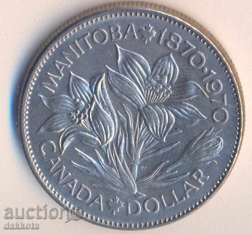 Canada dollar 1970, Manitoba province, 32 mm.