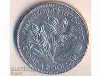 Canada Dollar 1970, provincia Manitoba, 32 mm.