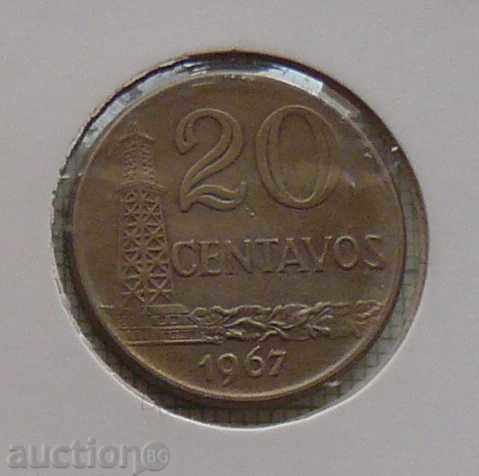 20 tsentavos Βραζιλία 1967 με τιμή 1.50 BGN | € 0.77 20 tsentavos Βραζιλία 1967 με τιμή 1.50 BGN | € 0.77