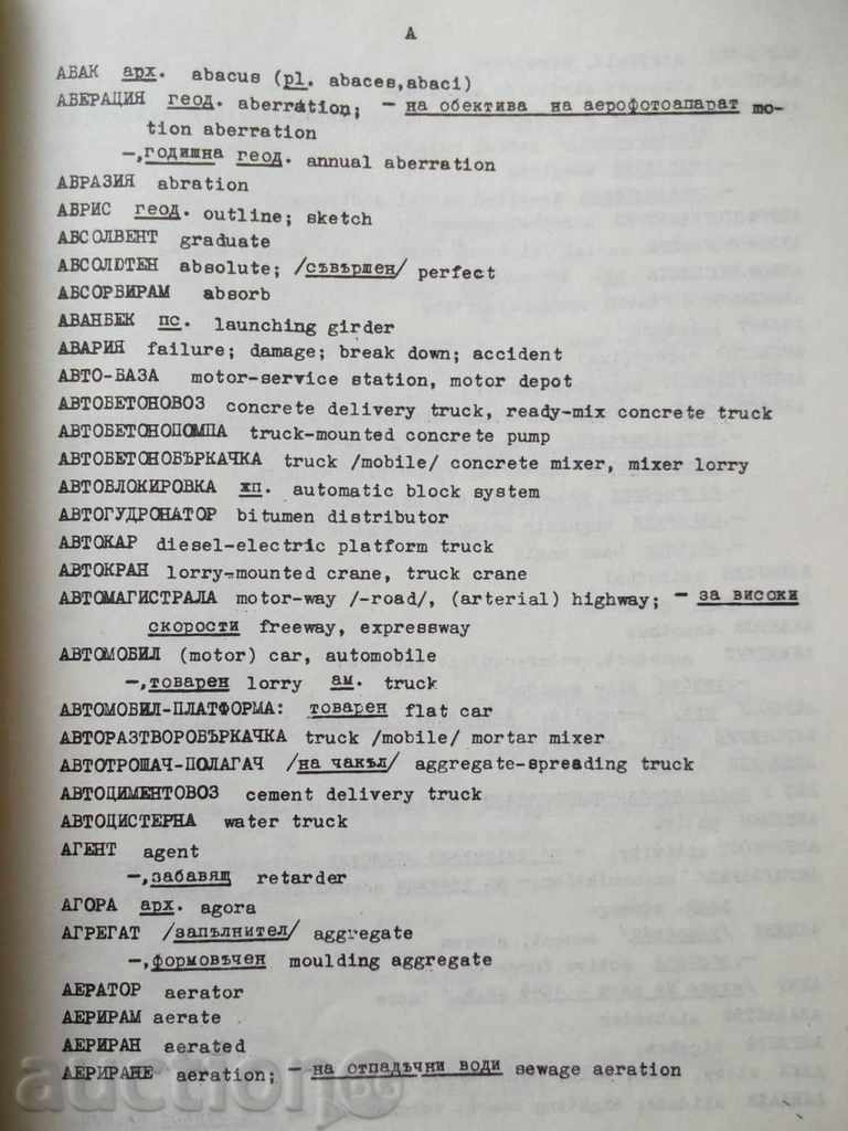 Bulgarian-English Dictionary for Students in Architecture .. 1985 with price 13.00 BGN | € 6.65 Bulgarian-English Dictionary for Students in Architecture .. 1985 with price 13.00 BGN | € 6.65