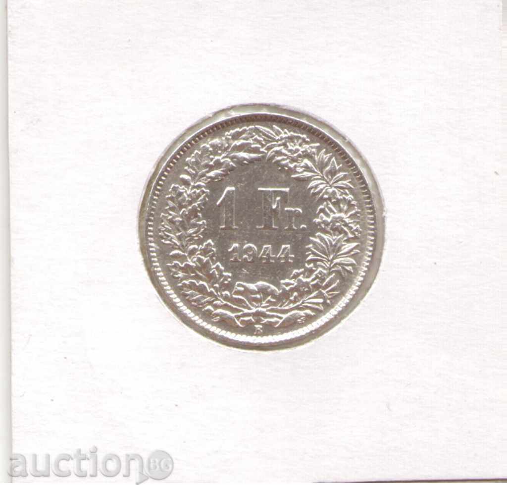++Elveția-1 Franken-1944 B-KM# 24-argint++ ++Elveția-1 Franken-1944 B-KM# 24-argint++