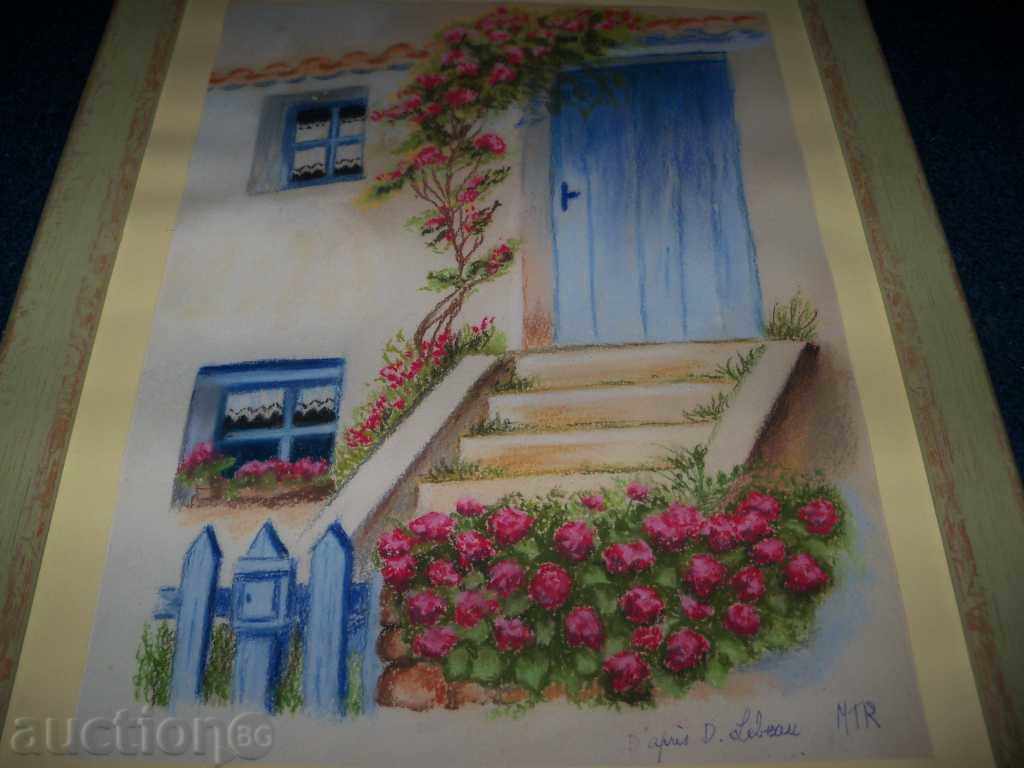 Auction "Door to the Home", pastel, French painter Auction "Door to the Home", pastel, French painter