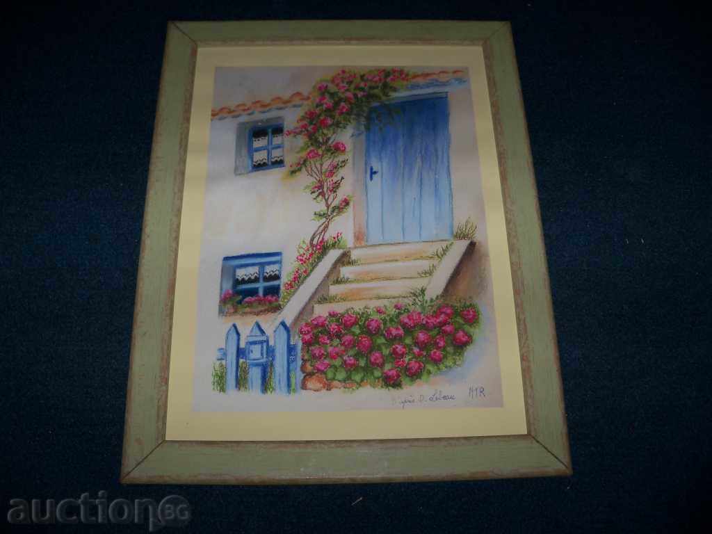 "Door to the Home", pastel, French painter