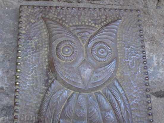 Old decorative panel, picture, bas-relief, copper - 5 Old decorative panel, picture, bas-relief, copper - 5