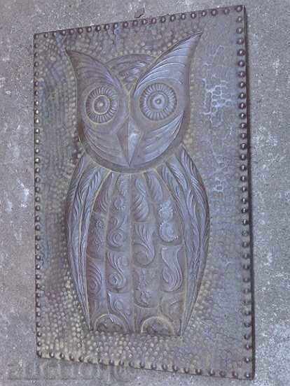 Old decorative panel, picture, bas-relief, copper - 7 Old decorative panel, picture, bas-relief, copper - 7