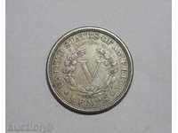 ΗΠΑ 5 σεντς 1883 VF για «λεπτά» σπάνιων νομισμάτων
