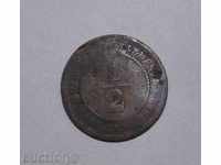 Strâmtori Setlements ½ penny 1889 monede foarte rare