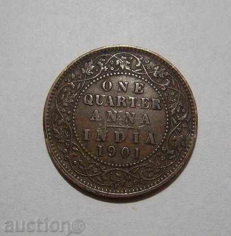 Ινδία ¼ Άννα 1901 εξαιρετικό σπάνιο νόμισμα με τιμή 12.00 BGN | € 6.14 Ινδία ¼ Άννα 1901 εξαιρετικό σπάνιο νόμισμα με τιμή 12.00 BGN | € 6.14