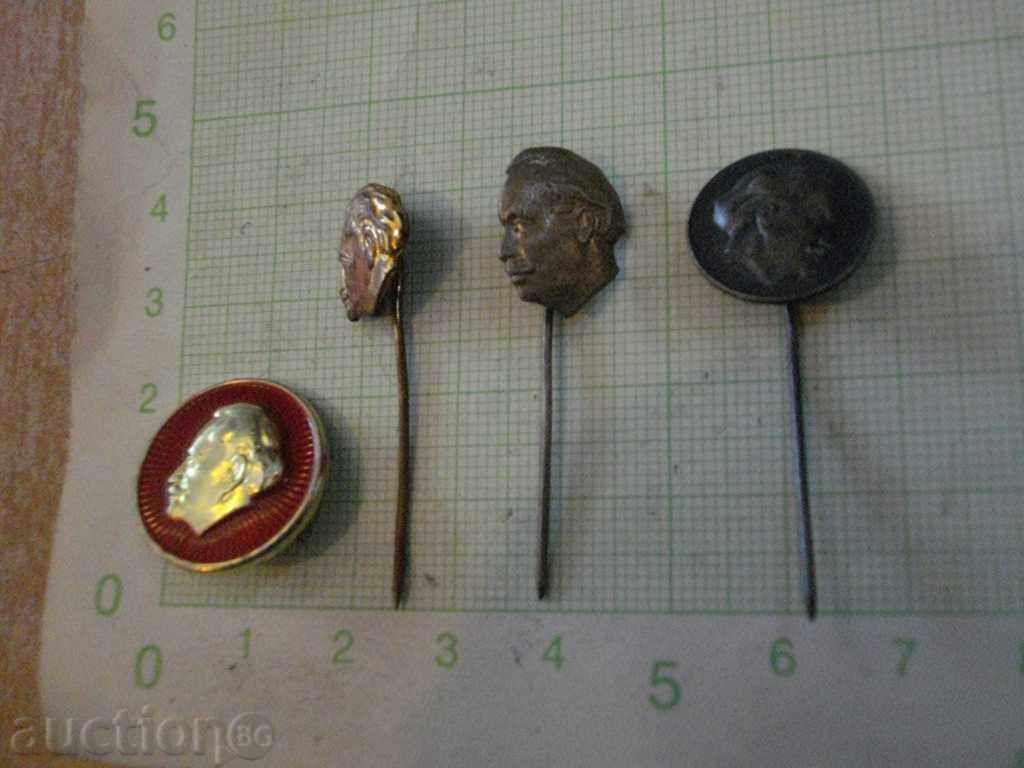 Lot of Badges "Georgi Dimitrov" - 4 pcs. with price 5.00 BGN | € 2.56 Lot of Badges "Georgi Dimitrov" - 4 pcs. with price 5.00 BGN | € 2.56