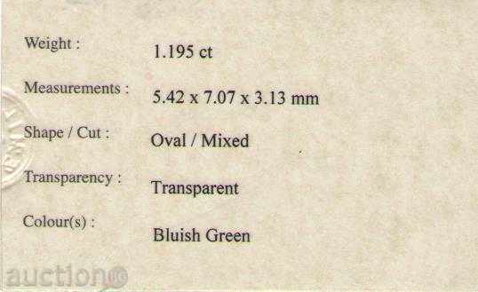 Delivery of 1.195 CARATA NATURAL UNREATED BLUE - GREEN Sapphire Delivery of 1.195 CARATA NATURAL UNREATED BLUE - GREEN Sapphire