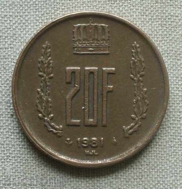 20 franci 1981 Luxemburg