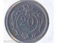 Austria 20 chelery 1909, rare in quality