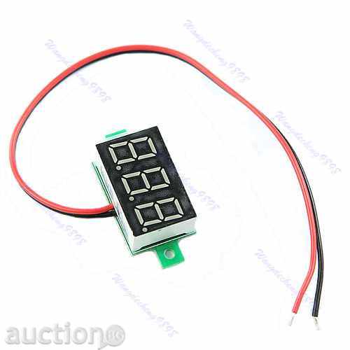 New Digital Ice Voltmeter 2.5 - 30 Volts with YELLOW DIGITAL with price 5.00 BGN | € 2.56