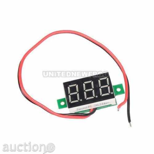 New Digital Ice Voltmeter 2.5 - 30 Volts with YELLOW DIGITAL