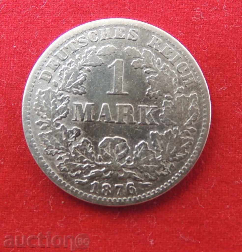 1 mark 1876 A Germany silver