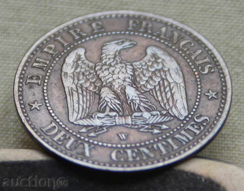 Licitație 2 centimetri 1853 W - Franța - rareori -EF