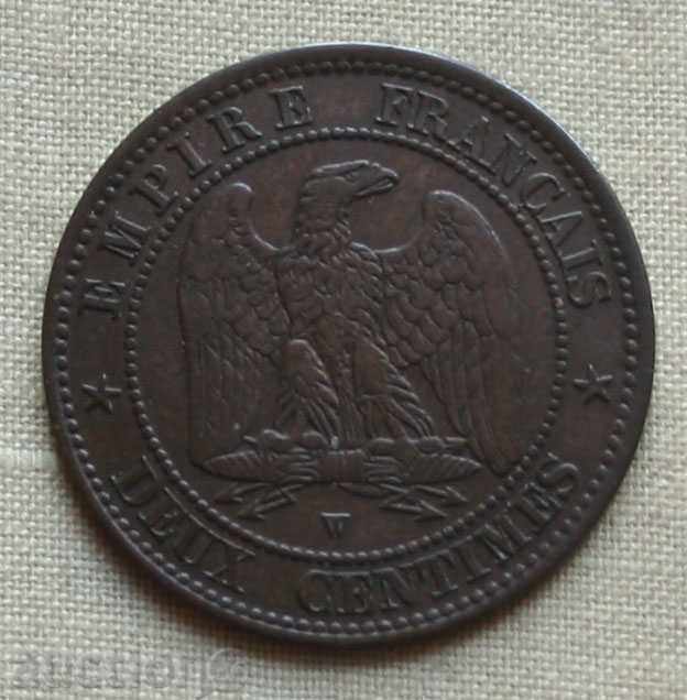 2 centimeters 1853 W - France - seldom -EF