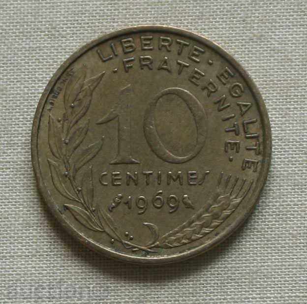 10 сантима 1969 Франция