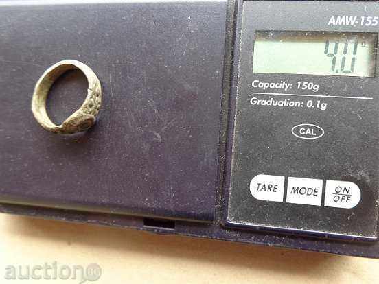 Old bronze ring, jewel, jewel - 5