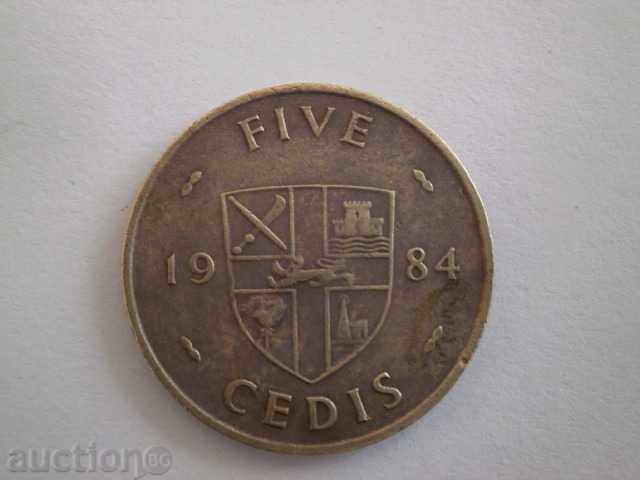 Ghana, 1984 - 5 seats, 118 m with price 2.80 BGN | € 1.43 Ghana, 1984 - 5 seats, 118 m with price 2.80 BGN | € 1.43