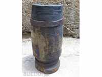 Old wood chiller, mortar, wooden, kettle, cork