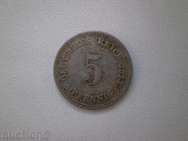 5-pfennig Germania 1913 W-7