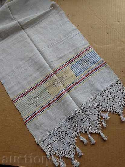 Old fringed cloth with lace, knitting, fringe with embroidery - 5 Old fringed cloth with lace, knitting, fringe with embroidery - 5