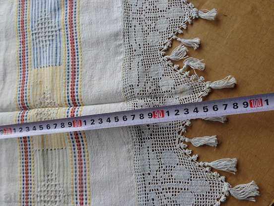 Old fringed cloth with lace, knitting, fringe with embroidery - 6 Old fringed cloth with lace, knitting, fringe with embroidery - 6