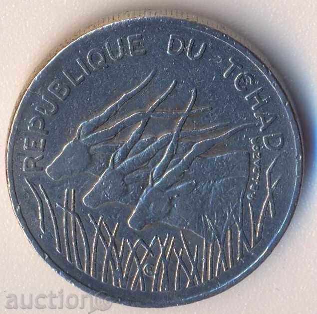 Chad 100 francs 1988