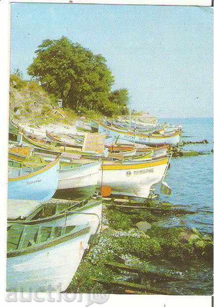 Καρτ ποστάλ της Βουλγαρίας Πομόριε Ψαράς της Wharf *