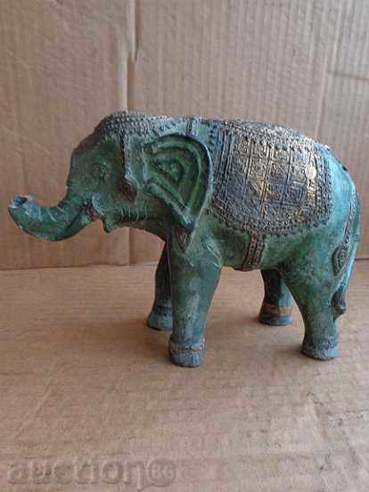 Old bronze elephant, statuette, figure, figure, sculptor