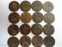 COLLECTION OF COINS FROM THE 19TH AND 20TH CENTURIES - ONE PENNY - 16 PIECES