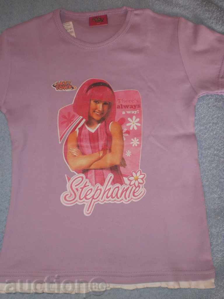 Лилава тениска със Стефани размер 164, нова - 7 Лилава тениска със Стефани размер 164, нова - 7