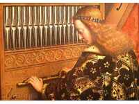 Der engel an der orgel - postcard