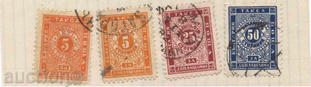 1887 - tax stamps for extra charge