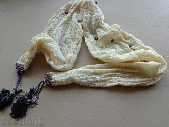 Стар чорбаджийски шал с маниста и паети, плетиво УНИКАТ