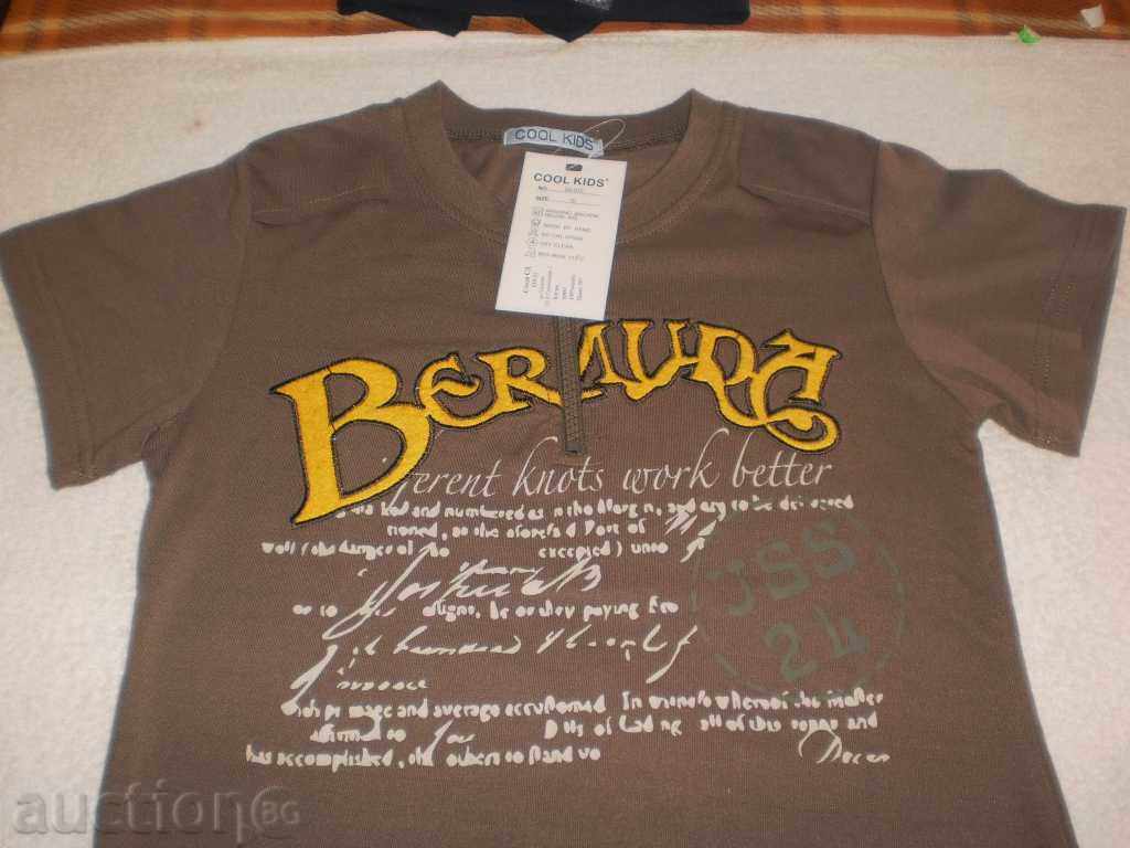 Auction Brown T-shirt with STEDA zipper for 10-year-old boy, new Auction Brown T-shirt with STEDA zipper for 10-year-old boy, new