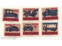 6 etichete matchbox Cars Cehoslovacia Lot 101