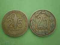 Сет 25 франка, ЗАЩ и ЦАЩ - 14 W