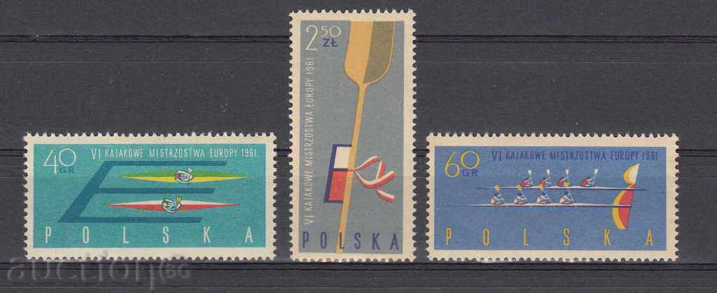 31K581 / POLONIA - SPORT 1961 - caiac-canoe crestături