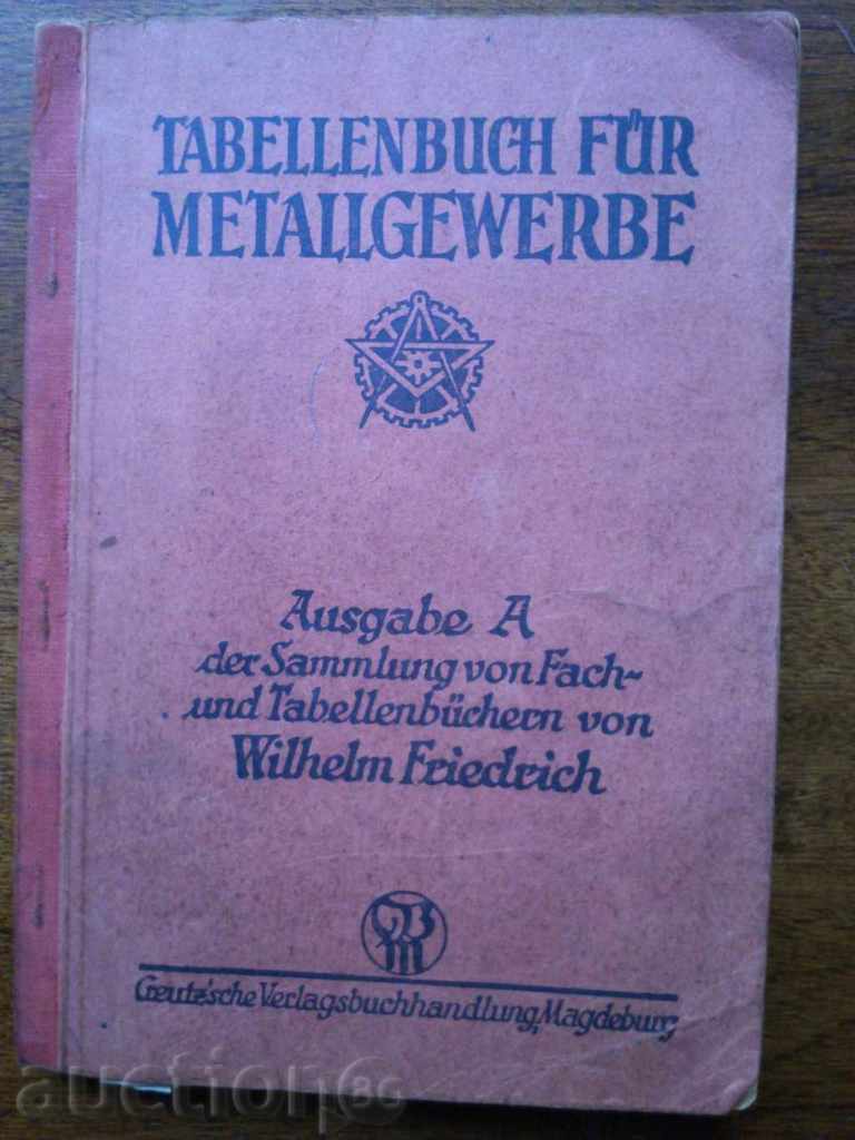 Tabellenbuch für Metallgewerbe 1937