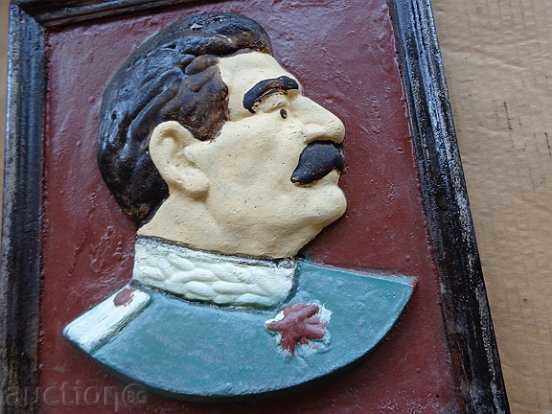 Stalin framed, portrait, aluminum bas-relief, wallpaper propaganda - 7 Stalin framed, portrait, aluminum bas-relief, wallpaper propaganda - 7