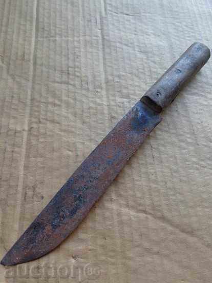 Old manual forged knife, karaoke, sheep blade, yatagan