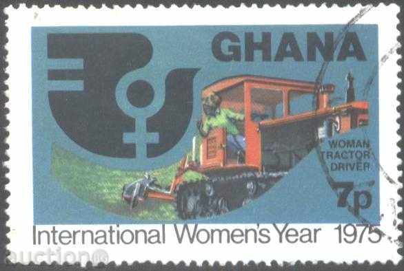 Kleymovana marca Anul femeii 1975 Tractorul din Ghana