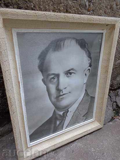Soch picture in frame, portrait of Vasil Kolarov